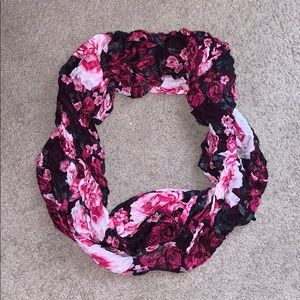 Pink and Black Infinity Scarf